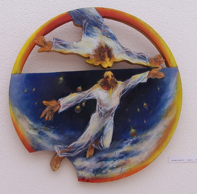 Vesmrny Kristus, olej/drevo, 1998
